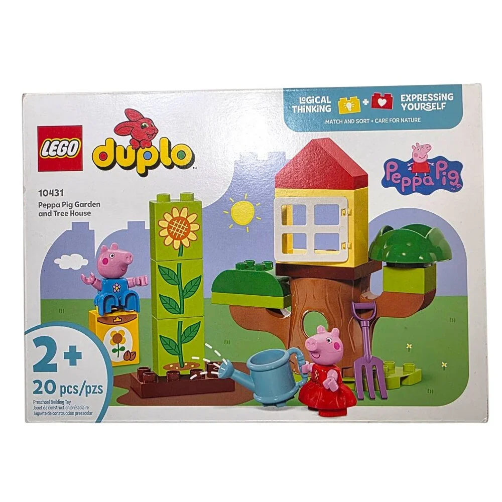 Lego Duplo 10431 Peppa Pig Garden and Tree House 20 pcs Logical Thinking SEALED